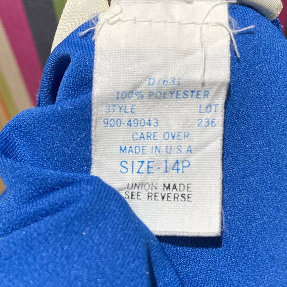 Vintage Sears The Fashion Place Midi Dress 0855 - Picture 6 of 6